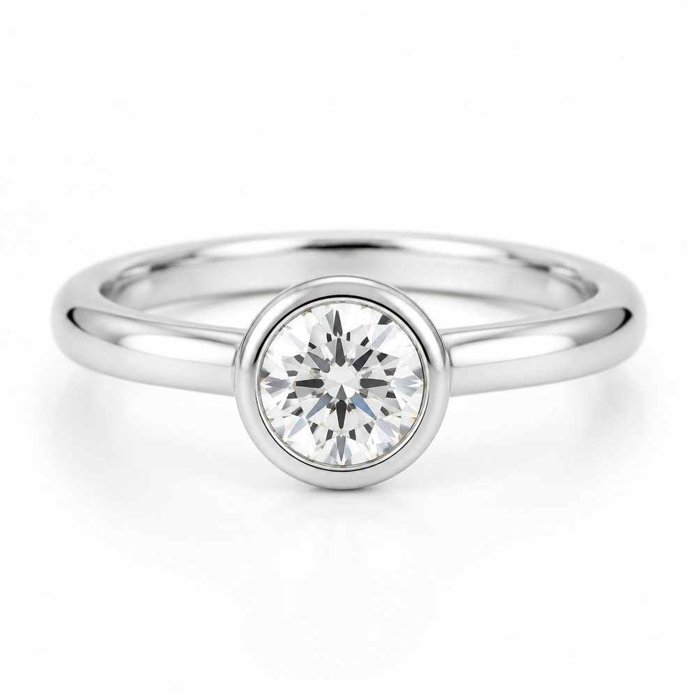 Bezel Set Diamond Ring