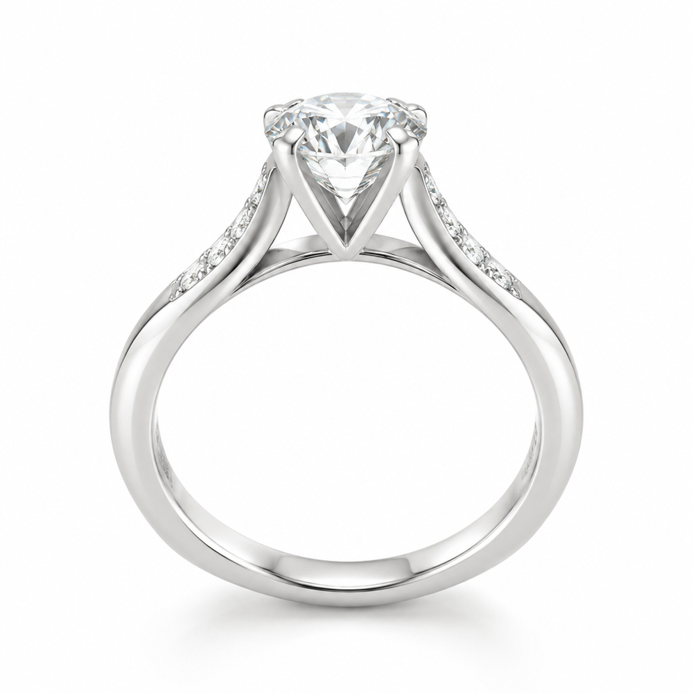 Cathedral Set Diamond Ring